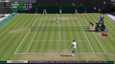 Kyrgios vs Lopez - Wimbledon 2016 R3 Full Match