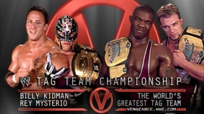 Rey Mysterio & Billy Kidman vs. Charlie Haas & Shelton Benjamin (World's Greatest Tag Team) - WWE Tag Team Championship - WWE Vengeance 2003