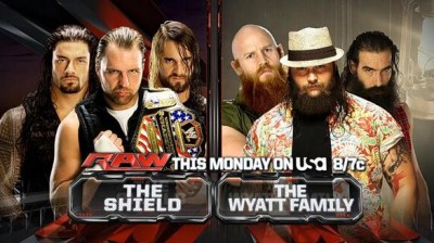 FULL MATCH - The Shield vs The Wyatt Family - RAW 05/05/14