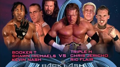 Booker T, Shawn Michaels, & Kevin Nash vs Triple H, Chris Jericho, & Ric Flair - Backlash 2003 (Full Match)