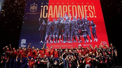 Así fue la celebración de la Selección Española de la UEFA Nations League